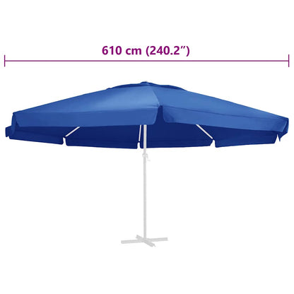 vidaXL Replacement Fabric for Outdoor Parasol Azure Blue 610 cm