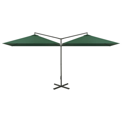 vidaXL Garden Parasol | Green | Polyester, Powder-Coated Steel | Extra Large