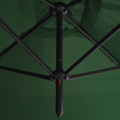 vidaXL Garden Parasol | Green | Polyester, Powder-Coated Steel | Extra Large