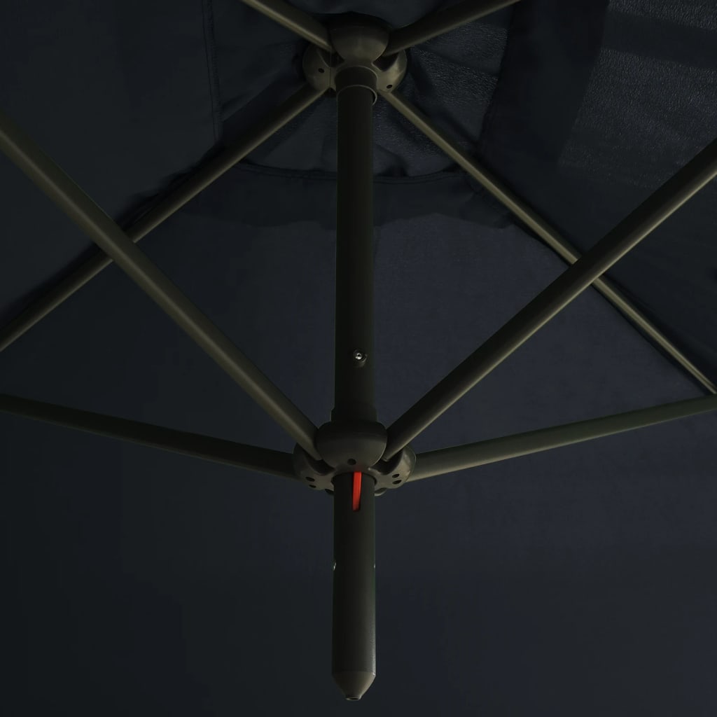 vidaXL Garden Parasol | Anthracite | Polyester, Steel | Double