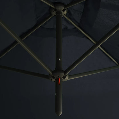 vidaXL Garden Parasol | Anthracite | Polyester, Steel | Double