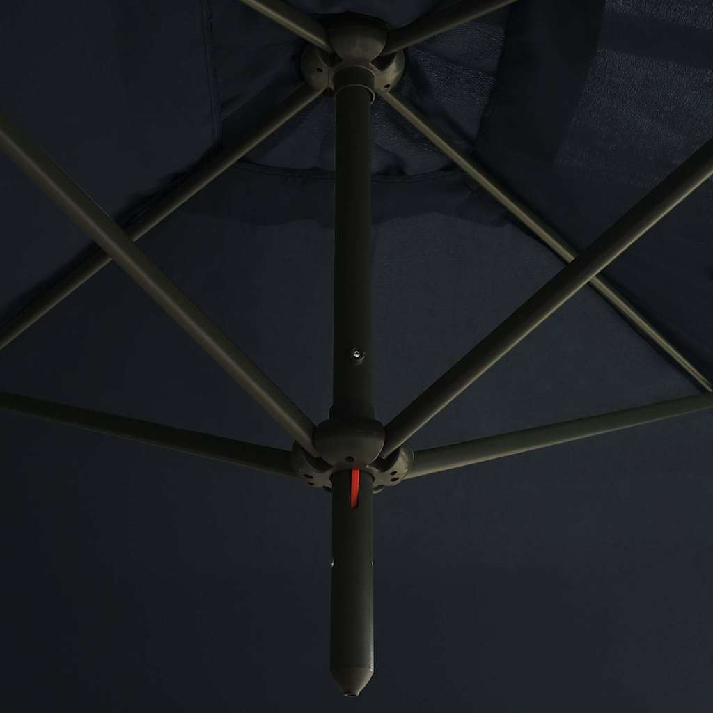 vidaXL Double Garden Parasol with Steel Pole Anthracite 600x300 cm