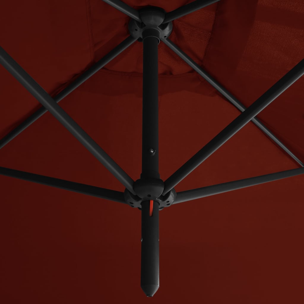 vidaXL Garden Parasol | Terracotta | Polyester fabric, steel | Extra Large