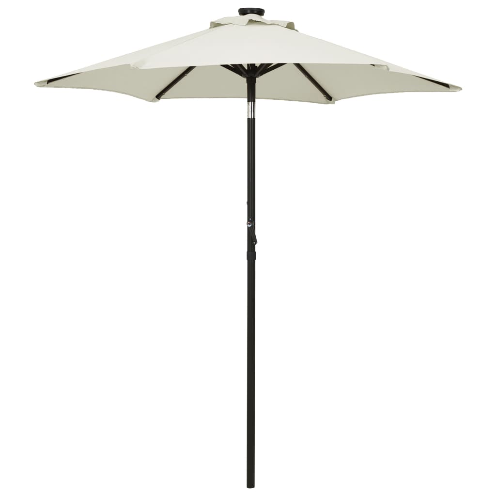 vidaXL Garden Parasol | Sand and Dark Grey | Polyester Fabric, Aluminium