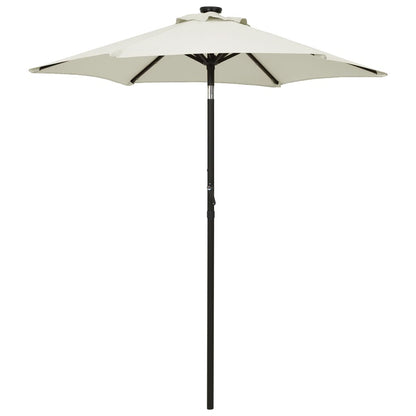 vidaXL Garden Parasol | Sand and Dark Grey | Polyester Fabric, Aluminium