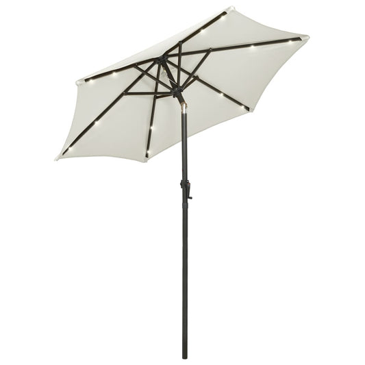 vidaXL Garden Parasol | Sand and Dark Grey | Polyester Fabric, Aluminium