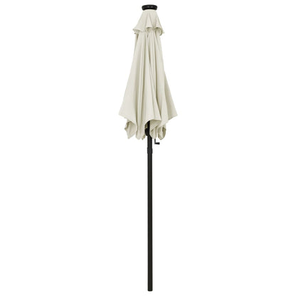 vidaXL Garden Parasol | Sand and Dark Grey | Polyester Fabric, Aluminium