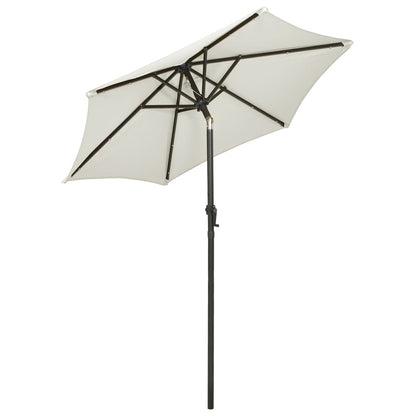 vidaXL Garden Parasol | Sand and Dark Grey | Polyester Fabric, Aluminium