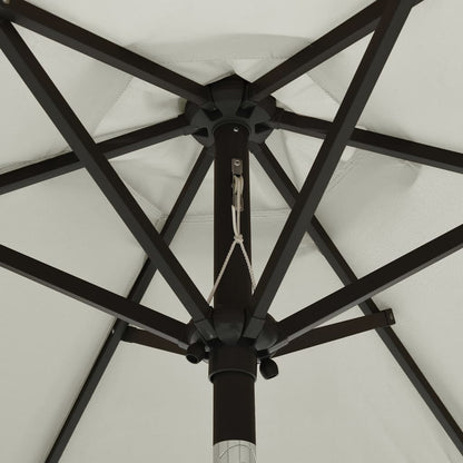 vidaXL Garden Parasol | Sand and Dark Grey | Polyester Fabric, Aluminium