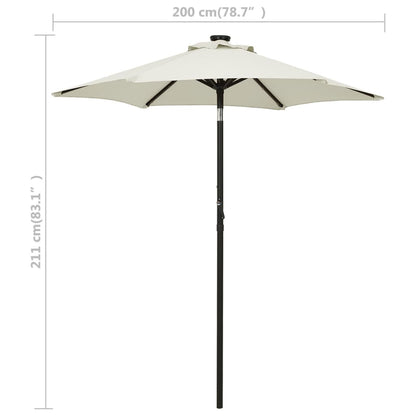 vidaXL Garden Parasol | Sand and Dark Grey | Polyester Fabric, Aluminium