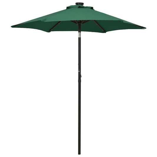 vidaXL Garden Parasol | Green and dark grey | Polyester, Aluminium