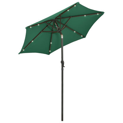vidaXL Garden Parasol | Green and dark grey | Polyester, Aluminium