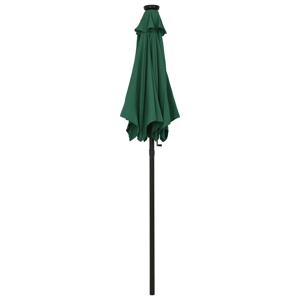 vidaXL Garden Parasol | Green and dark grey | Polyester, Aluminium