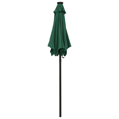 vidaXL Garden Parasol | Green and dark grey | Polyester, Aluminium