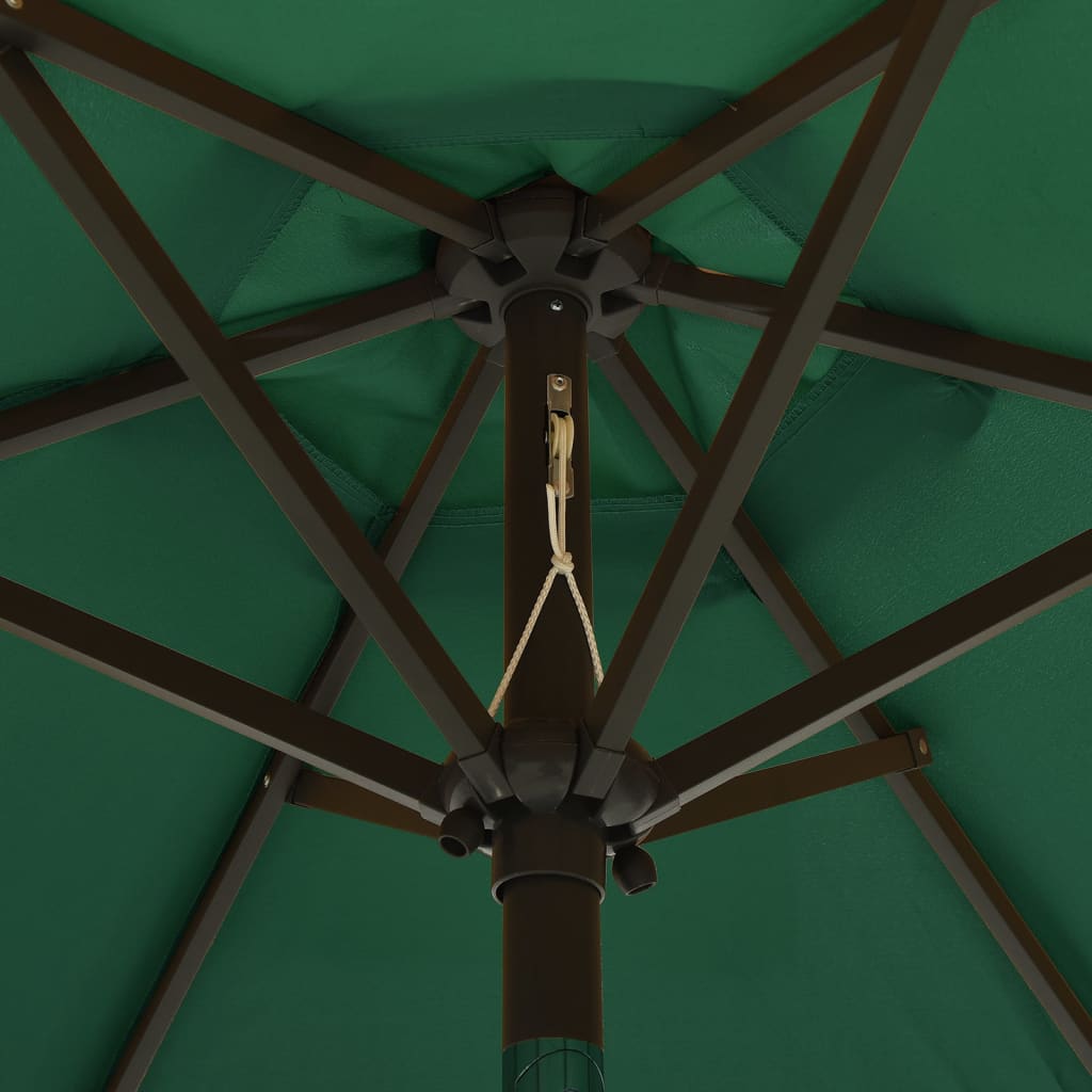 vidaXL Garden Parasol | Green and dark grey | Polyester, Aluminium