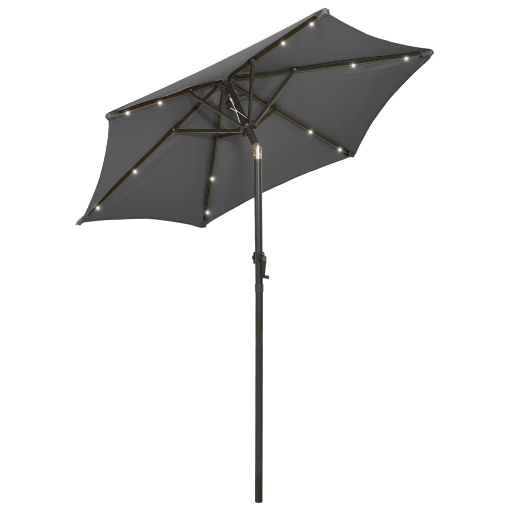 vidaXL Garden Parasol | Anthracite and Dark Grey | Polyester, Aluminium | Medium