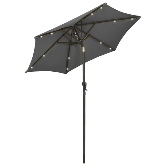 vidaXL Garden Parasol | Anthracite and Dark Grey | Polyester, Aluminium | Medium