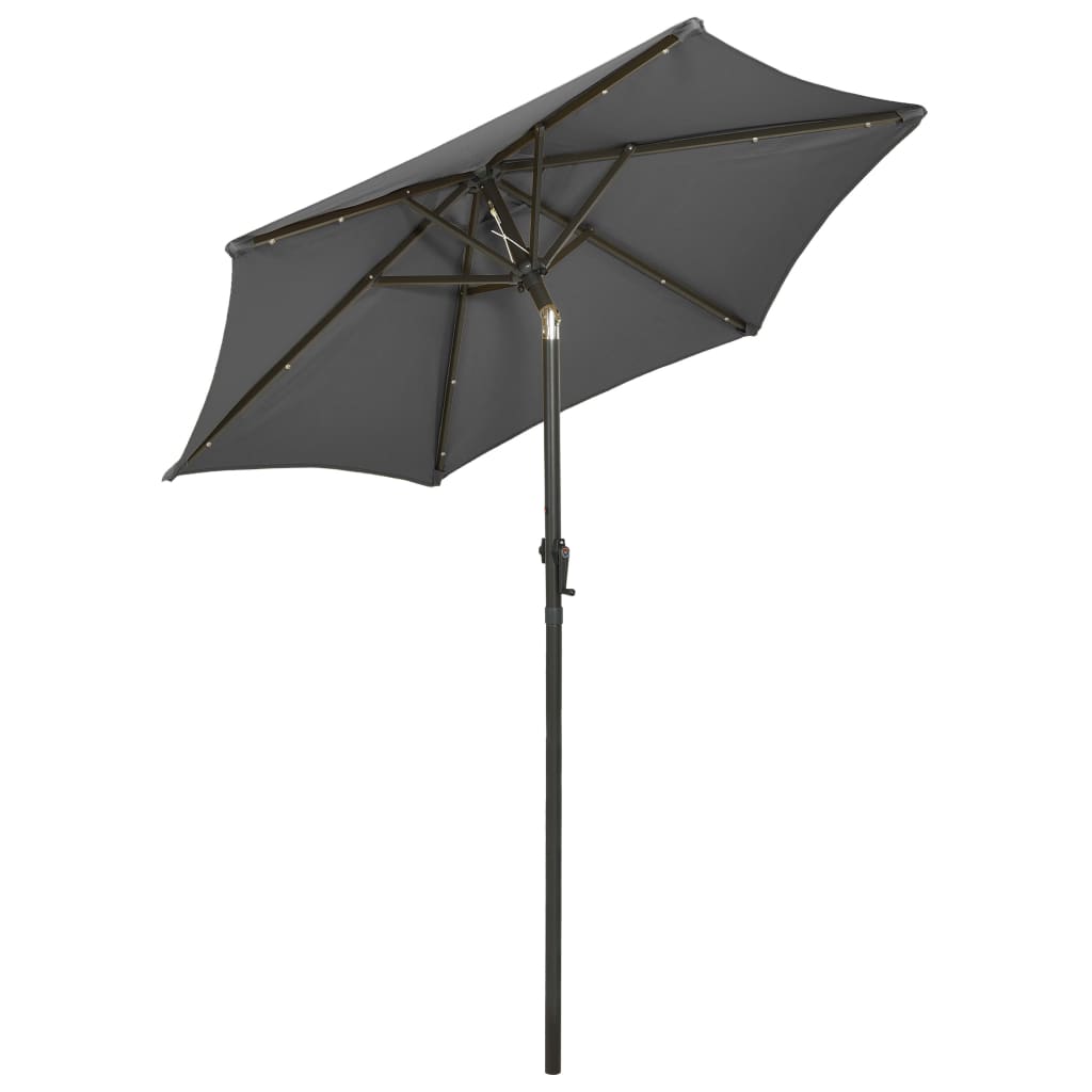 vidaXL Garden Parasol | Anthracite and Dark Grey | Polyester, Aluminium | Medium
