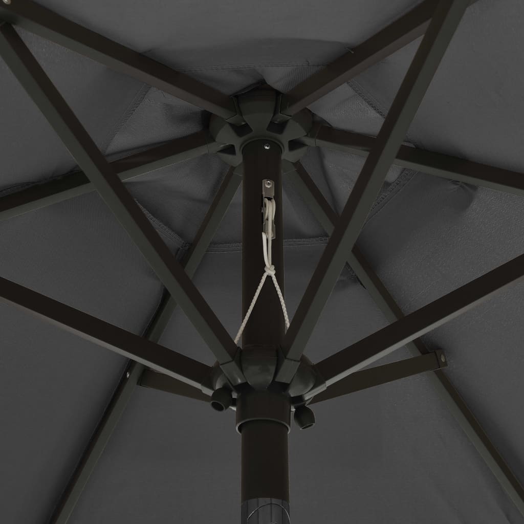 vidaXL Garden Parasol | Anthracite and Dark Grey | Polyester, Aluminium | Medium