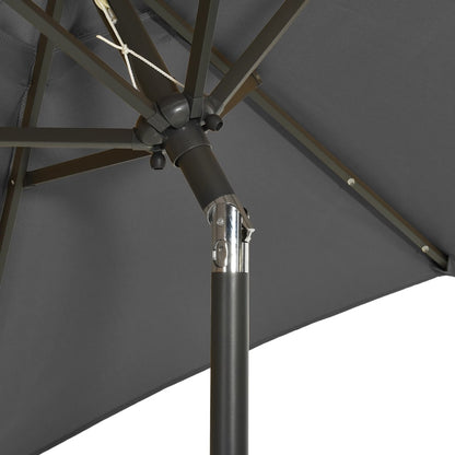 vidaXL Garden Parasol | Anthracite and Dark Grey | Polyester, Aluminium | Medium