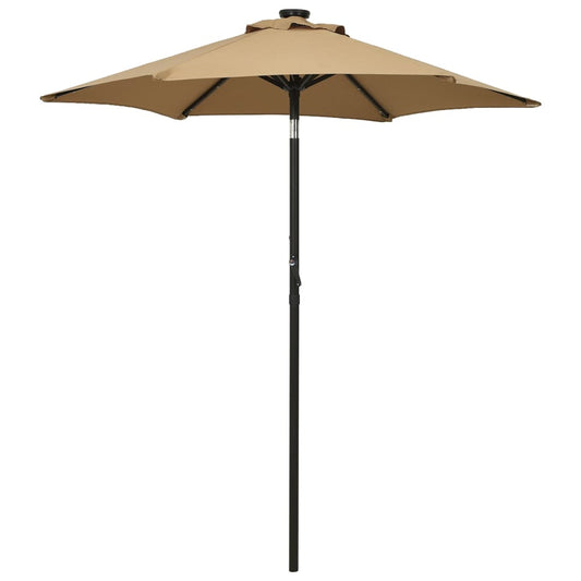 vidaXL Garden Parasol | Taupe and dark grey | Fabric (100% polyester), aluminium