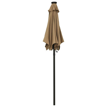 vidaXL Garden Parasol | Taupe and dark grey | Fabric (100% polyester), aluminium