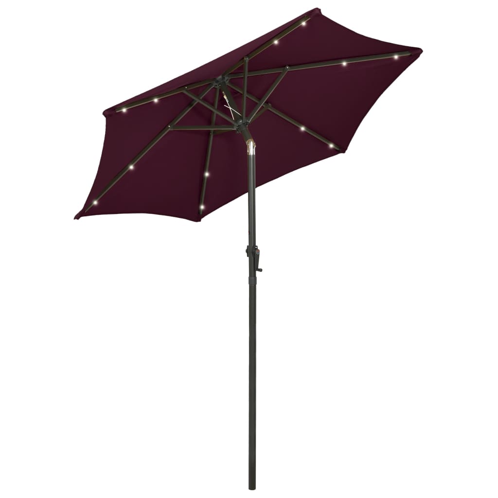 vidaXL Garden Parasol | Bordeaux red and dark grey