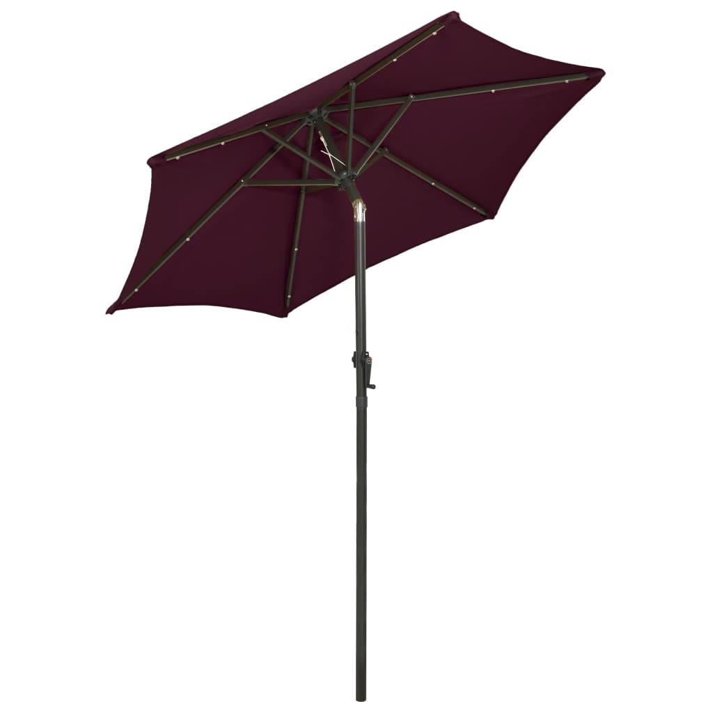 vidaXL Garden Parasol | Bordeaux red and dark grey