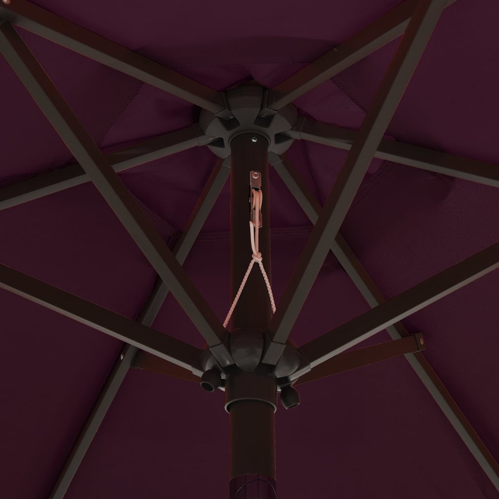 vidaXL Garden Parasol | Bordeaux red and dark grey
