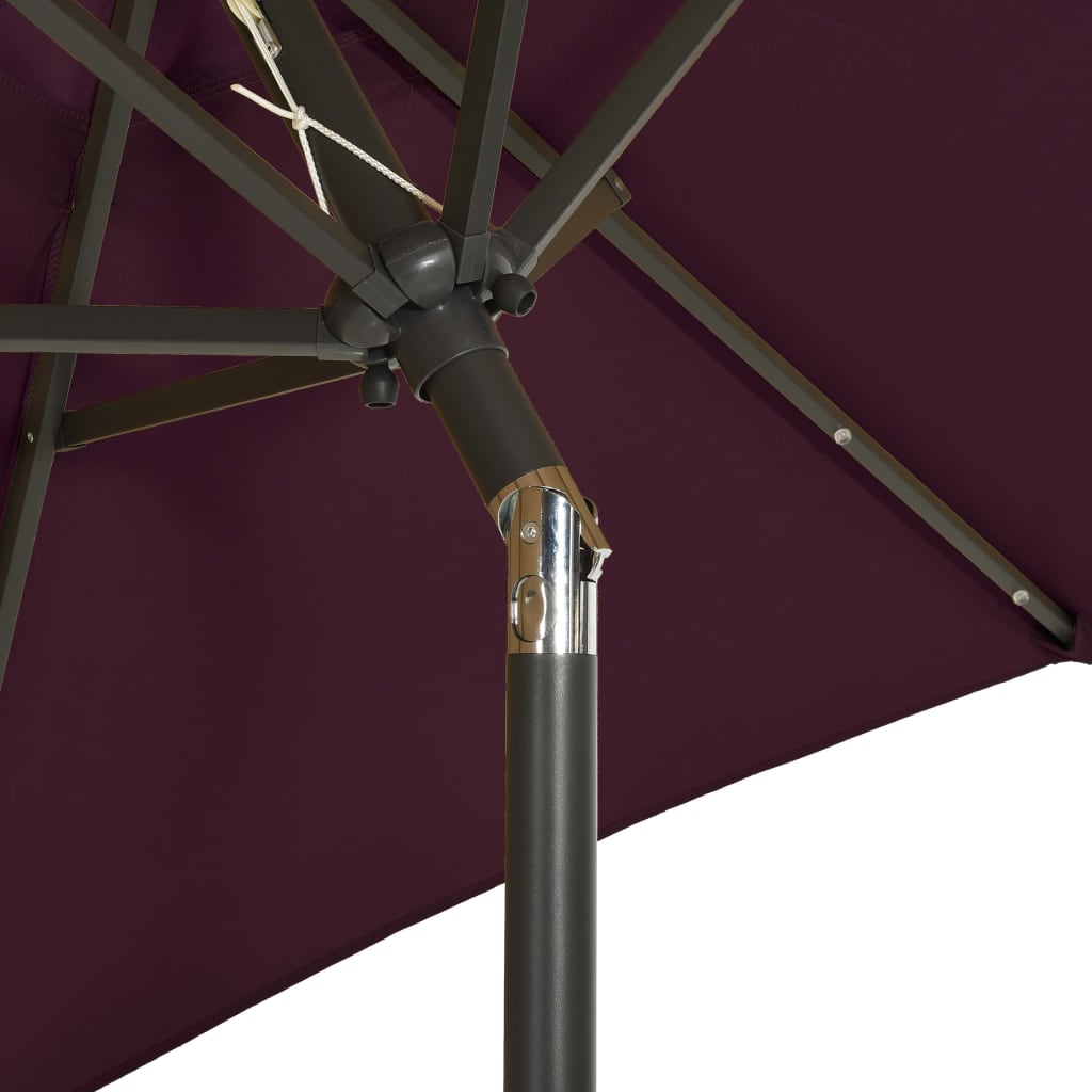 vidaXL Garden Parasol | Bordeaux red and dark grey