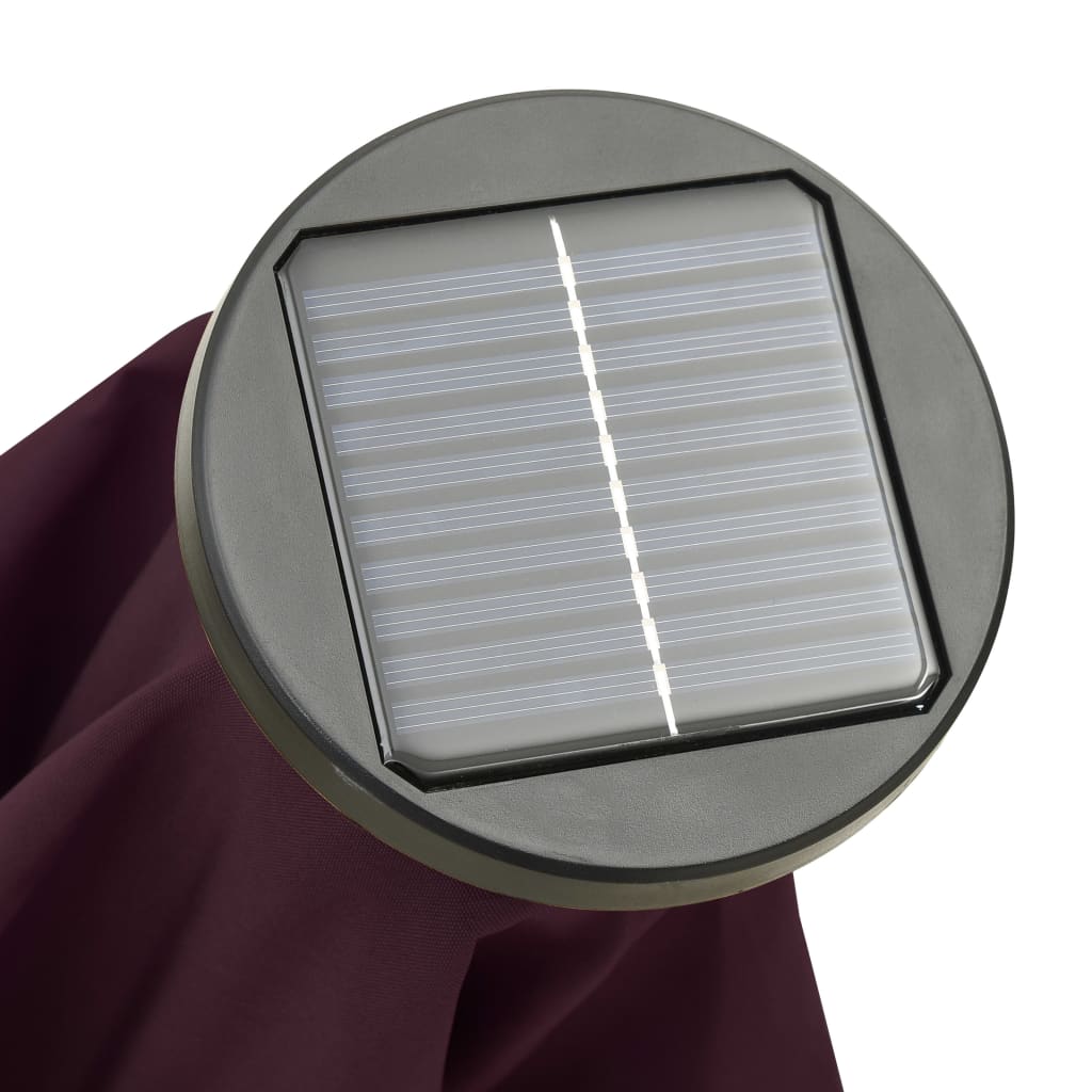 vidaXL Garden Parasol | Bordeaux red and dark grey
