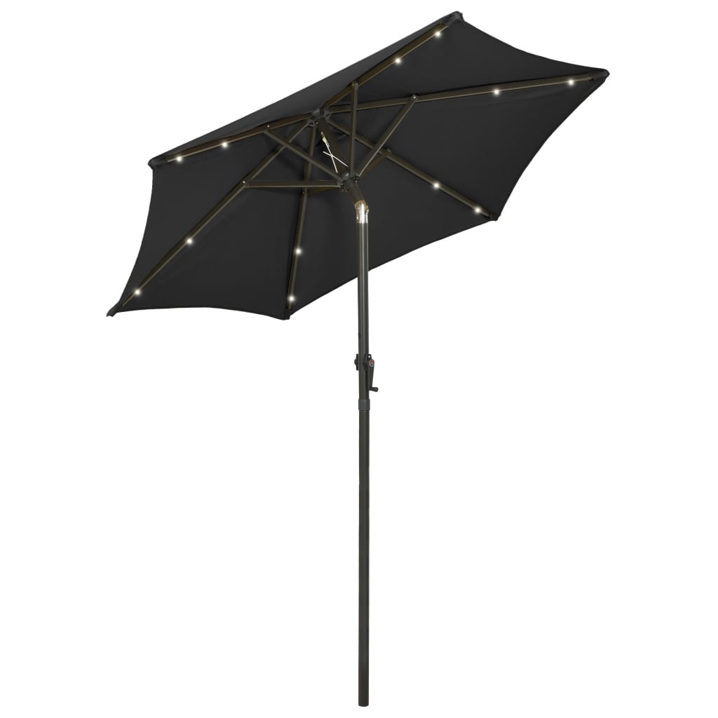 vidaXL Garden Parasol | Black and dark grey