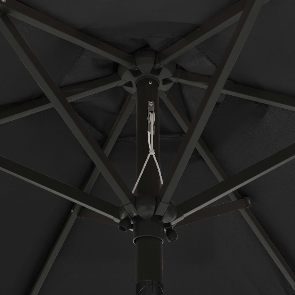 vidaXL Garden Parasol | Black and dark grey