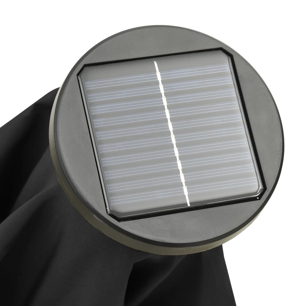 vidaXL Garden Parasol | Black and dark grey