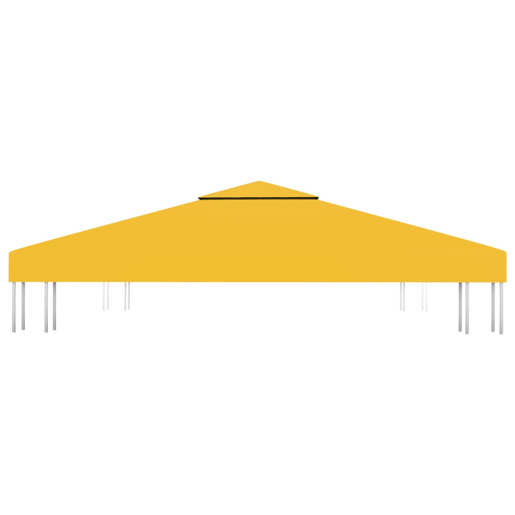 vidaXL 2-Tier Gazebo Top Cover 310 g/m² 3x3 m Yellow