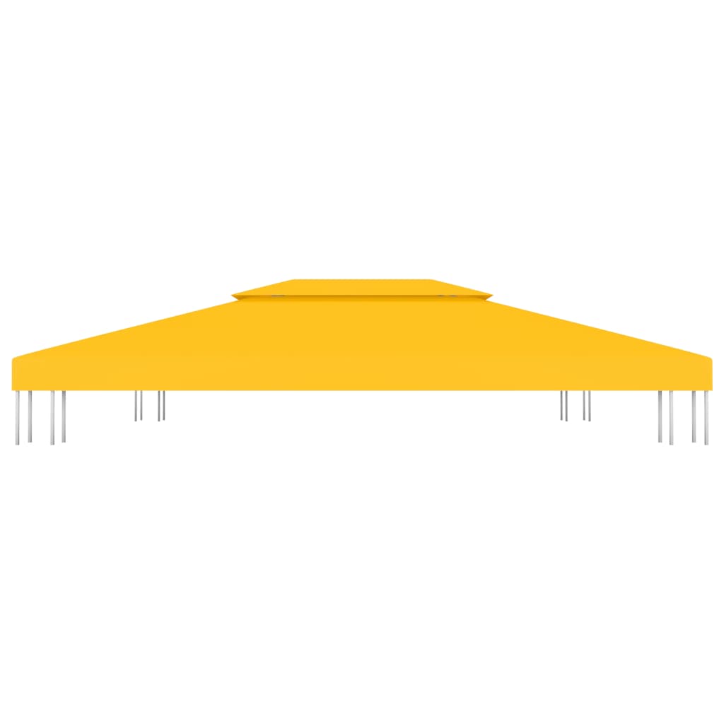 vidaXL 2-Tier Gazebo Top Cover 310 g/m² 4x3 m Yellow