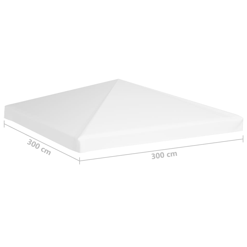 vidaXL Gazebo Top Cover 270 g/m² 3x3 m White