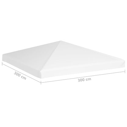 vidaXL Gazebo Top Cover 270 g/m² 3x3 m White