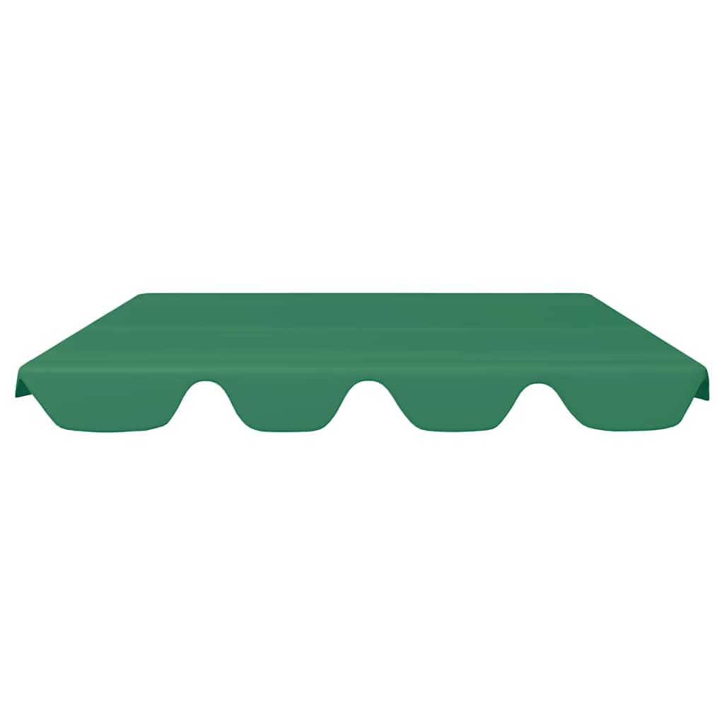 312088 vidaXL Replacement Canopy for Garden Swing Green 188/168x145/110 cm