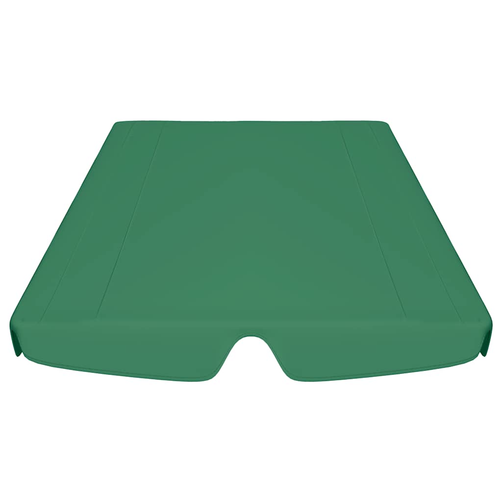 312088 vidaXL Replacement Canopy for Garden Swing Green 188/168x145/110 cm