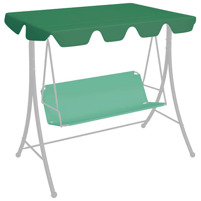 312088 vidaXL Replacement Canopy for Garden Swing Green 188/168x145/110 cm