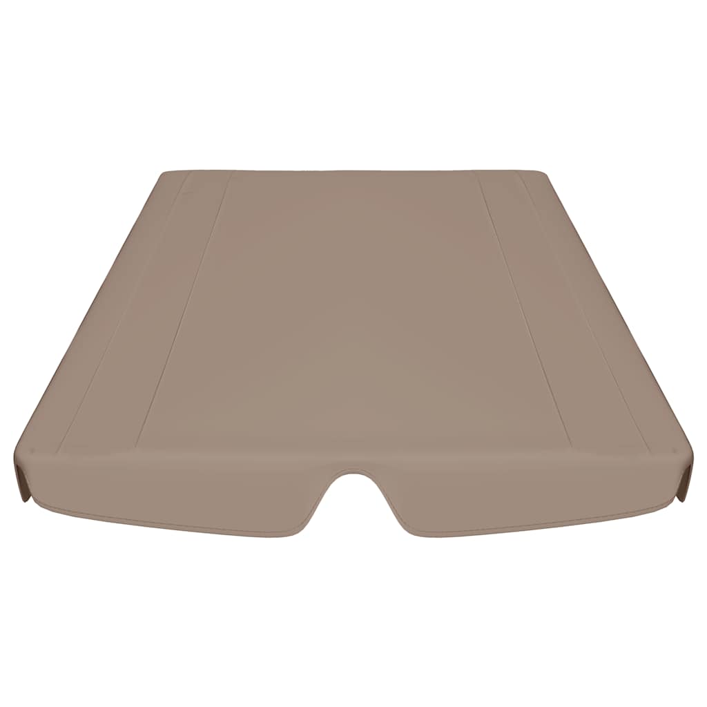 vidaXL Replacement Canopy for Garden Swing Taupe 188/168x145/110 cm