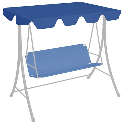 312090 vidaXL Replacement Canopy for Garden Swing Blue 188/168x145/110 cm