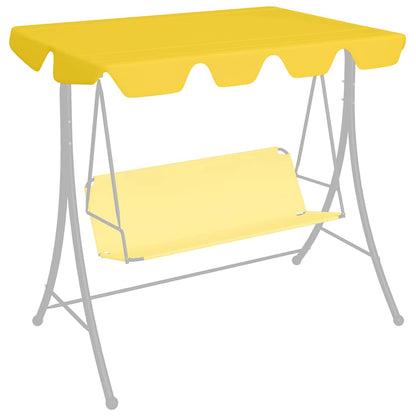 312091 vidaXL Replacement Canopy for Garden Swing Yellow 188/168x145/110 cm