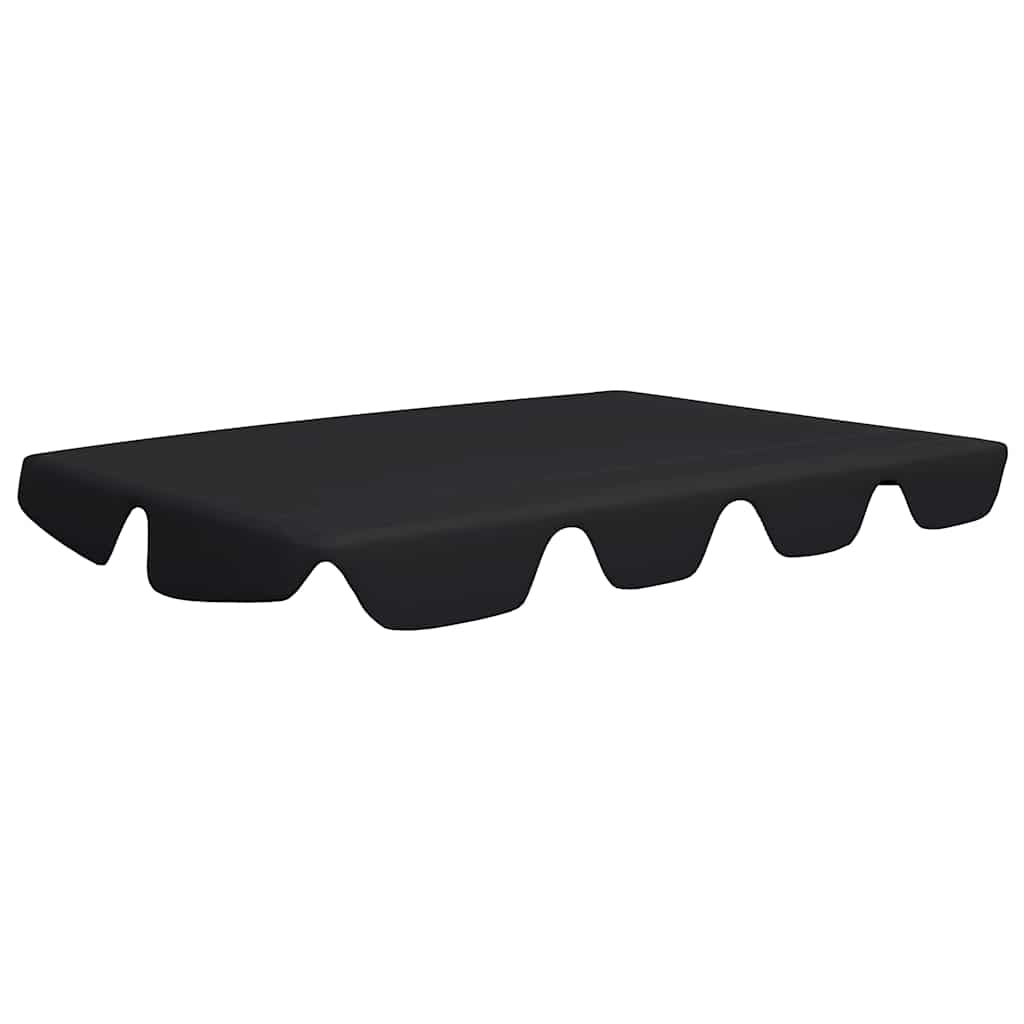 vidaXL Replacement Canopy for Garden Swing Black 188/168x145/110 cm