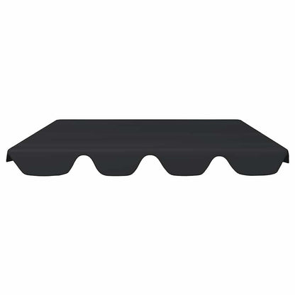 312093 vidaXL Replacement Canopy for Garden Swing Black 188/168x145/110 cm