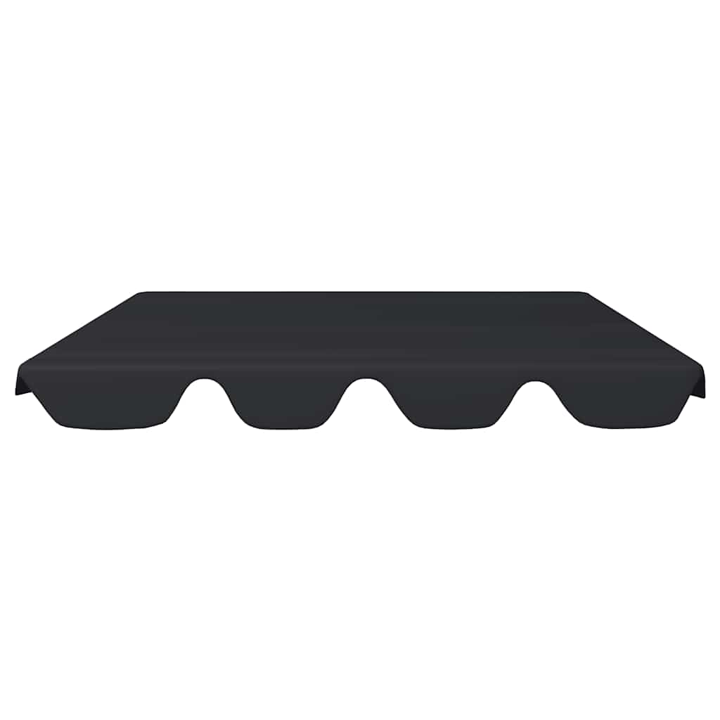 vidaXL Replacement Canopy for Garden Swing Black 188/168x145/110 cm