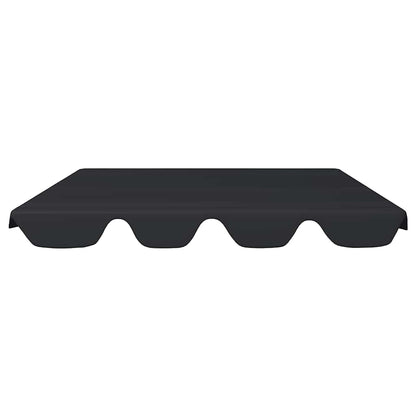 vidaXL Replacement Canopy for Garden Swing Black 188/168x145/110 cm