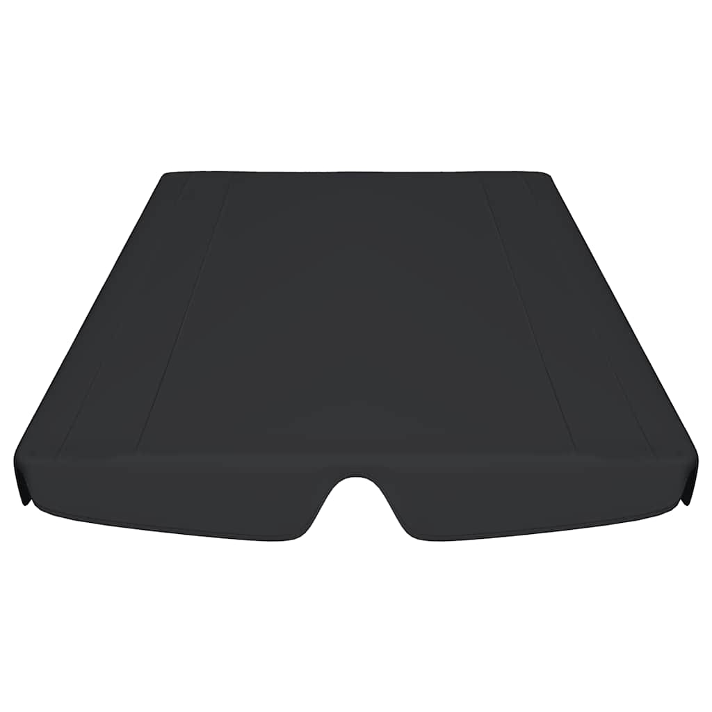 vidaXL Replacement Canopy for Garden Swing Black 188/168x145/110 cm