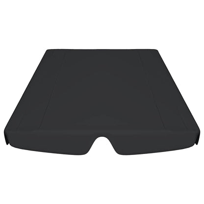 vidaXL Replacement Canopy for Garden Swing Black 188/168x145/110 cm